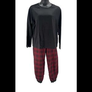 Arctic Expedition Men's Long Sleeve Jogger Pajama Set Merlot/Black
